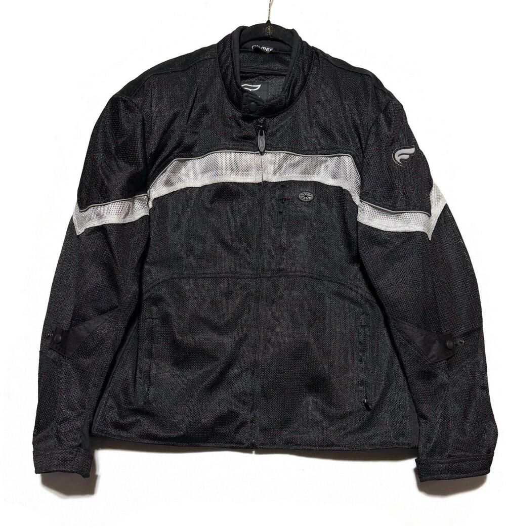 Fulmer Mens Mesh Motorcycle Jacket with Armor Black 2XL Breathable Riding